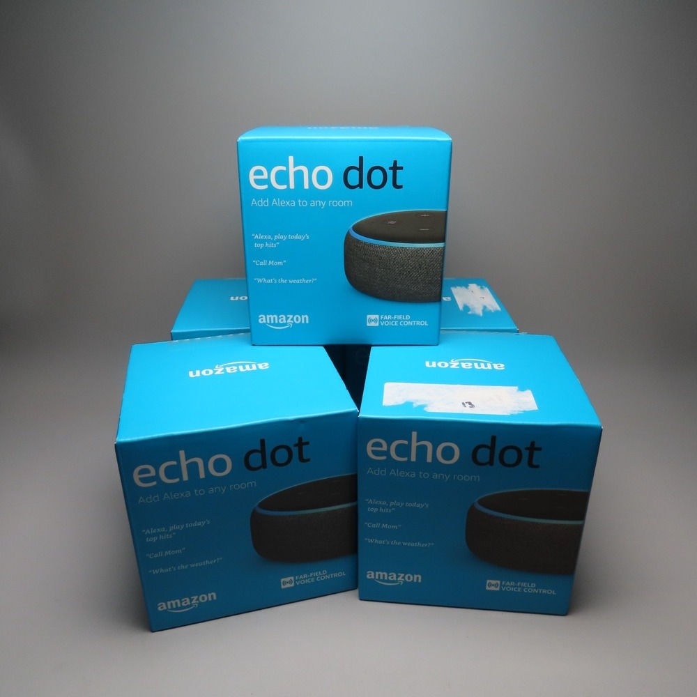 LOT‎ OF 5 Amazon Echo Dot (3rd Generation) Speaker BRAND NEW IN BOX